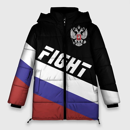Женская зимняя куртка Fight Russia / 3D-Черный – фото 1