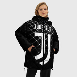 Куртка зимняя женская FC Juventus: Black Lines, цвет: 3D-красный — фото 2