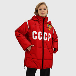 Куртка зимняя женская Сборная СССР 1988, цвет: 3D-светло-серый — фото 2