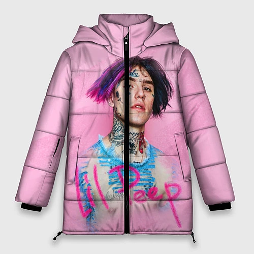 Женская зимняя куртка Lil Peep: Pink Style / 3D-Светло-серый – фото 1