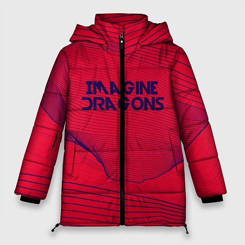 Женская зимняя куртка Imagine Dragons: Violet Stereo / 3D-Черный – фото 1