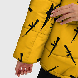 Куртка зимняя женская PUBG: Yellow Weapon, цвет: 3D-черный — фото 2