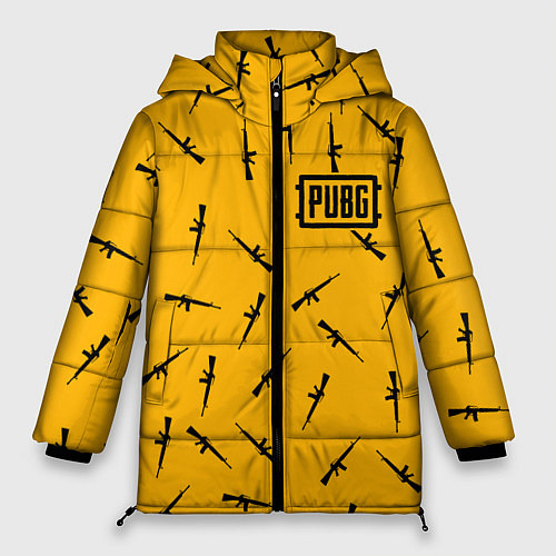 Женская зимняя куртка PUBG: Yellow Weapon / 3D-Черный – фото 1