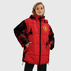 Куртка зимняя женская FC Manchester United: Red Original, цвет: 3D-черный — фото 2