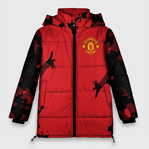Женская зимняя куртка FC Manchester United: Red Original / 3D-Черный – фото 1