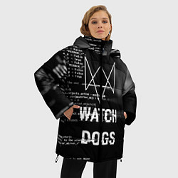 Куртка зимняя женская Watch Dogs: Hacker, цвет: 3D-черный — фото 2