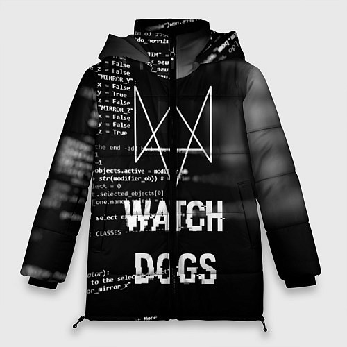 Женская зимняя куртка Watch Dogs: Hacker / 3D-Красный – фото 1