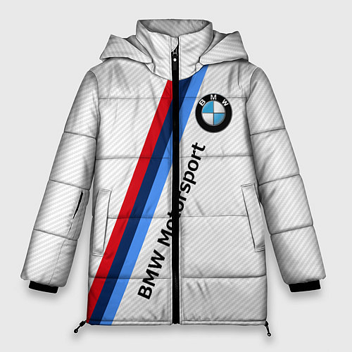 Женская зимняя куртка BMW Motorsport: White Carbon / 3D-Черный – фото 1