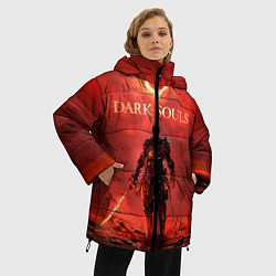 Куртка зимняя женская Dark Souls: Red Sunrise, цвет: 3D-красный — фото 2
