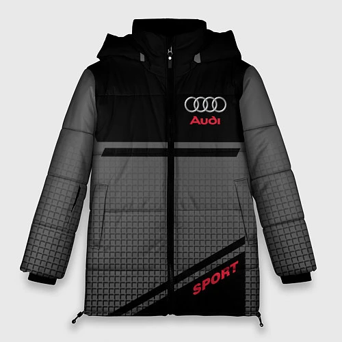 Женская зимняя куртка Audi: Crey & Black / 3D-Черный – фото 1