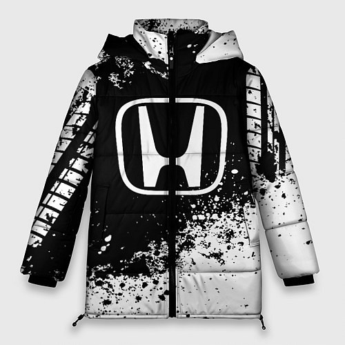 Женская зимняя куртка Honda: Black Spray / 3D-Черный – фото 1
