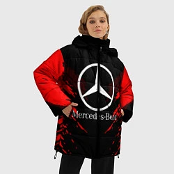 Куртка зимняя женская Mercedes-Benz: Red Anger, цвет: 3D-черный — фото 2