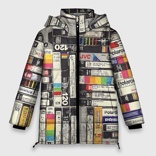Женская зимняя куртка VHS-кассеты / 3D-Светло-серый – фото 1