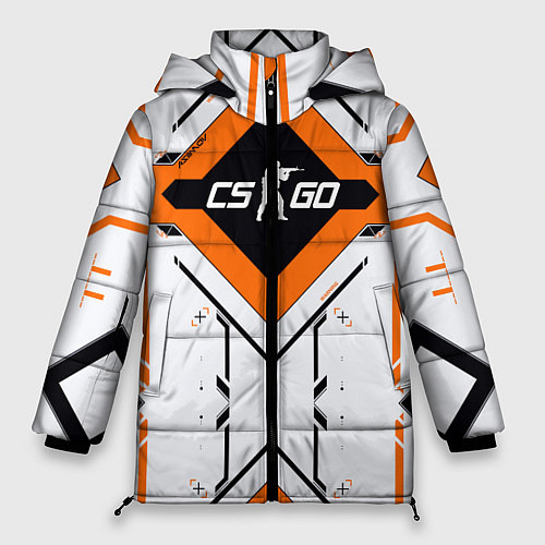 Женская зимняя куртка CS:GO Techno Asiimov / 3D-Черный – фото 1