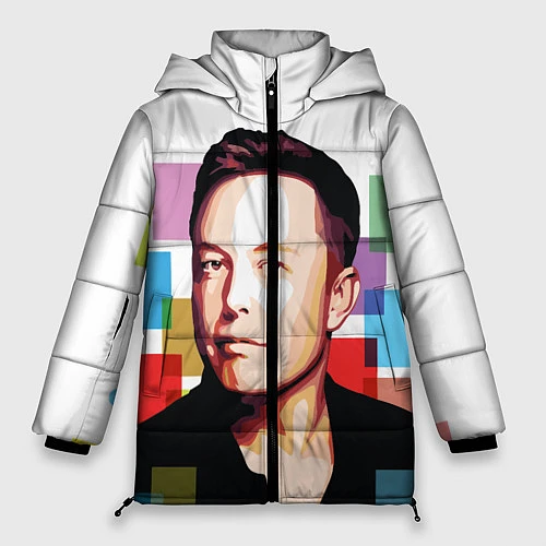 Женская зимняя куртка Илон Маск / 3D-Черный – фото 1