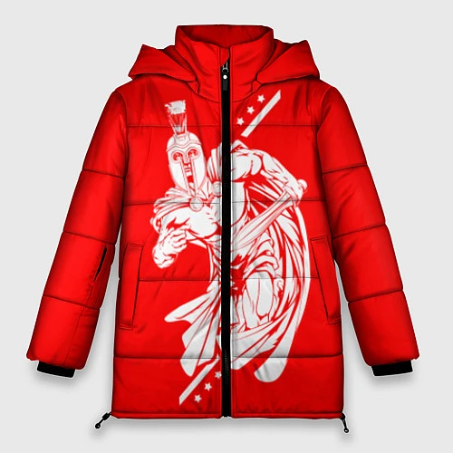 Женская зимняя куртка Спартанский гладиатор / 3D-Черный – фото 1