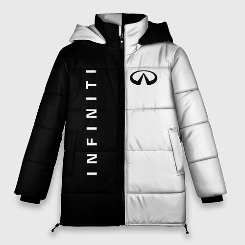 Женская зимняя куртка Infiniti: Black & White / 3D-Красный – фото 1