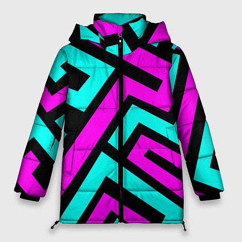 Женская зимняя куртка Maze: Violet & Turquoise / 3D-Черный – фото 1