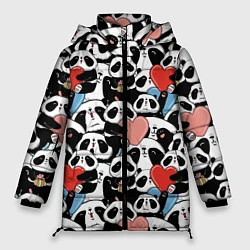 Куртка зимняя женская Funny Pandas, цвет: 3D-красный