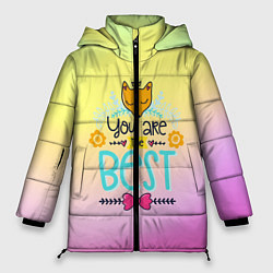 Куртка зимняя женская You are the best, цвет: 3D-черный