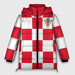 Куртка зимняя женская Сборная Хорватии: Домашняя ЧМ-2018, цвет: 3D-черный