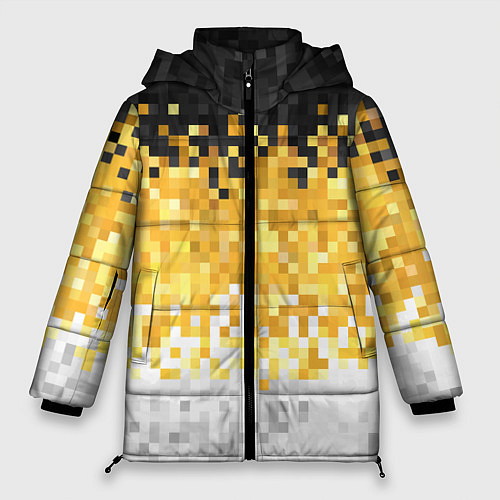 Женская зимняя куртка Имперский флаг пикселами / 3D-Черный – фото 1