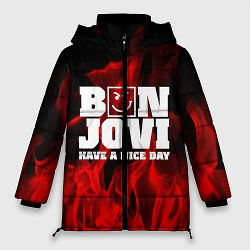 Женская зимняя куртка Bon Jovi: Have a nice day / 3D-Черный – фото 1