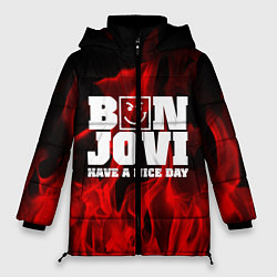 Куртка зимняя женская Bon Jovi: Have a nice day, цвет: 3D-светло-серый