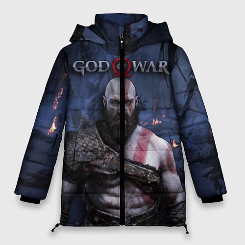 Женская зимняя куртка God of War: Kratos / 3D-Черный – фото 1