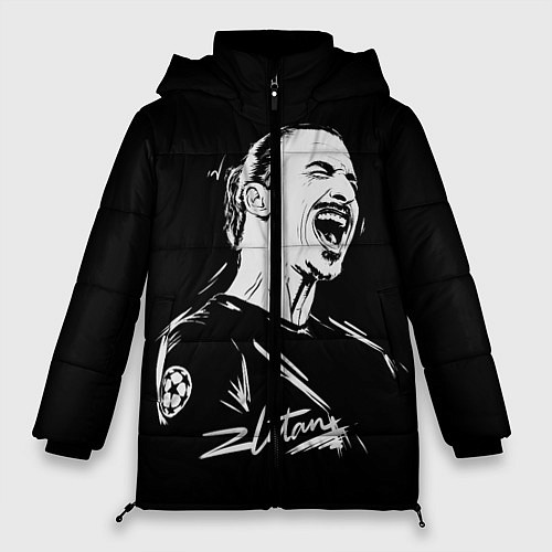 Женская зимняя куртка Zlatan Ibrahimovic / 3D-Черный – фото 1