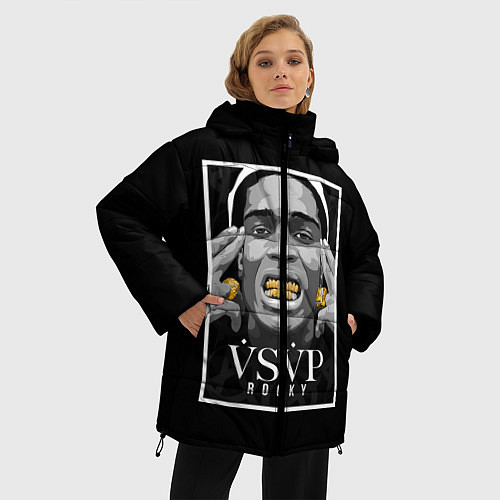 Женская зимняя куртка ASAP Rocky: Gold Edition / 3D-Светло-серый – фото 3