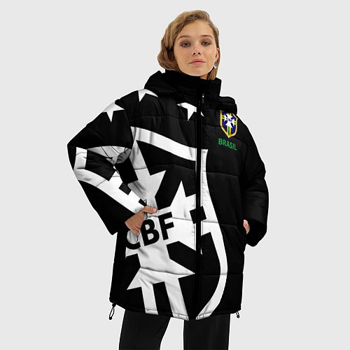 Женская зимняя куртка Brazil Team: Exclusive / 3D-Светло-серый – фото 3