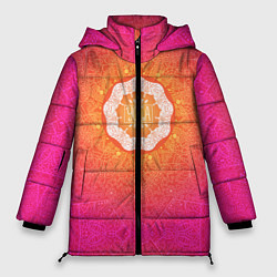 Куртка зимняя женская Солнечная мандала, цвет: 3D-светло-серый