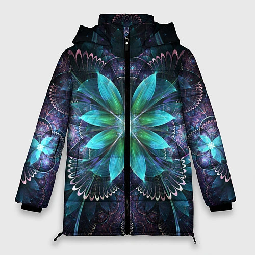 Женская зимняя куртка Астральная мандала / 3D-Черный – фото 1