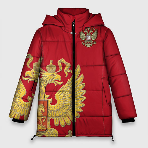 Женская зимняя куртка Сборная России: эксклюзив / 3D-Черный – фото 1
