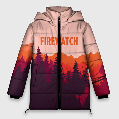 Женская зимняя куртка Firewatch: Orange Style / 3D-Черный – фото 1