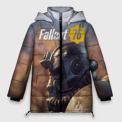 Куртка зимняя женская Fallout 76, цвет: 3D-светло-серый