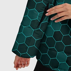 Куртка зимняя женская Detroit: Cyber Hexagons, цвет: 3D-черный — фото 2