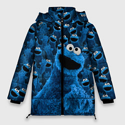 Куртка зимняя женская Безумие коржика, цвет: 3D-черный