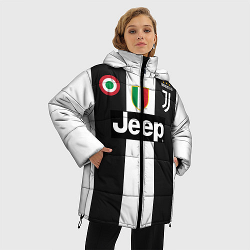 Женская зимняя куртка FC Juventus 18-19 / 3D-Светло-серый – фото 3