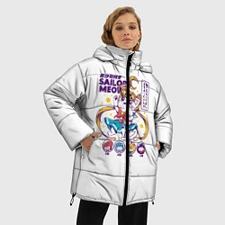 Куртка зимняя женская Sailor Meow, цвет: 3D-светло-серый — фото 2