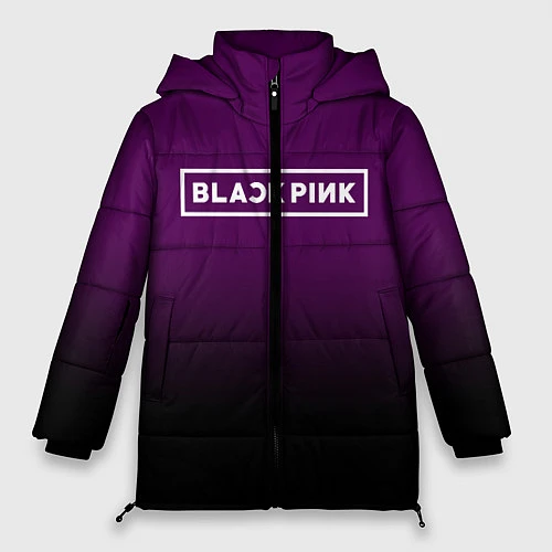 Женская зимняя куртка Black Pink: Violet Gradient / 3D-Черный – фото 1