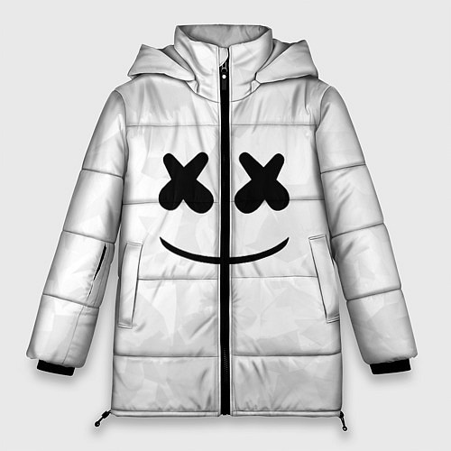 Женская зимняя куртка Marshmello: White Face / 3D-Черный – фото 1