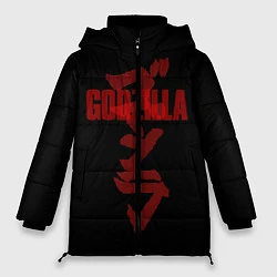 Куртка зимняя женская Godzilla: Hieroglyphs, цвет: 3D-светло-серый