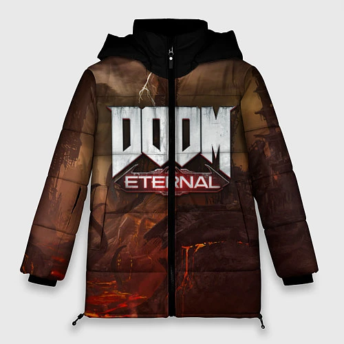 Женская зимняя куртка DOOM: Eternal / 3D-Черный – фото 1