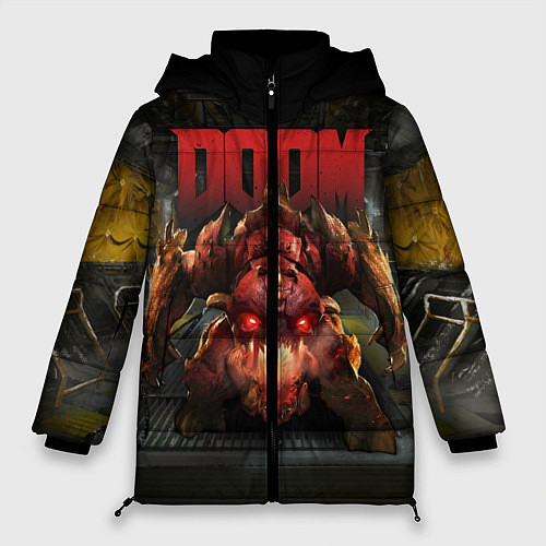 Женская зимняя куртка DOOM: Pinky Monster / 3D-Черный – фото 1
