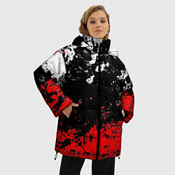 Куртка зимняя женская Брызги красок, цвет: 3D-черный — фото 2
