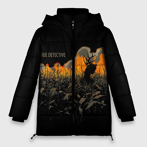 Женская зимняя куртка True Detective: Fire / 3D-Черный – фото 1