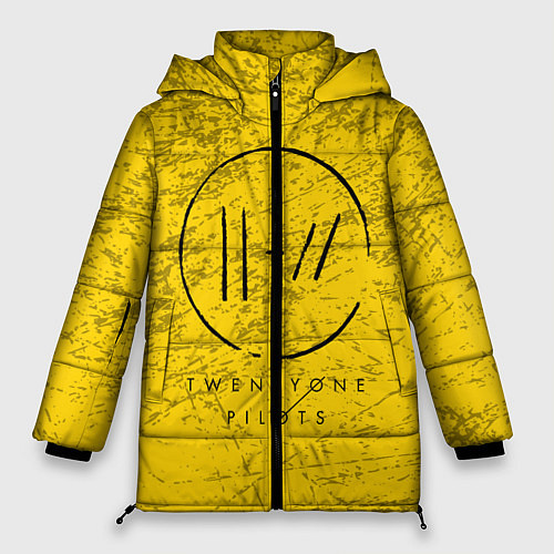 Женская зимняя куртка 21 Pilots: Yellow Grunge / 3D-Черный – фото 1