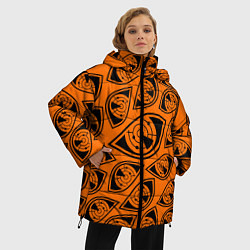 Куртка зимняя женская R6S: Orange Pulse Eyes, цвет: 3D-черный — фото 2